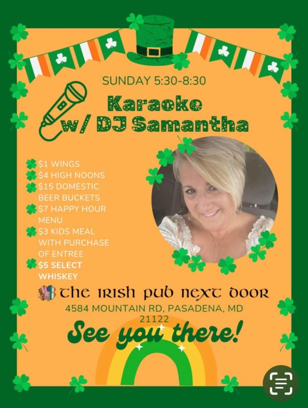 Sunday Karaoke at The Irish Pub Next Door